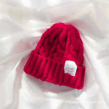 Warm Wool Embroidery Knitted Beanie Hats